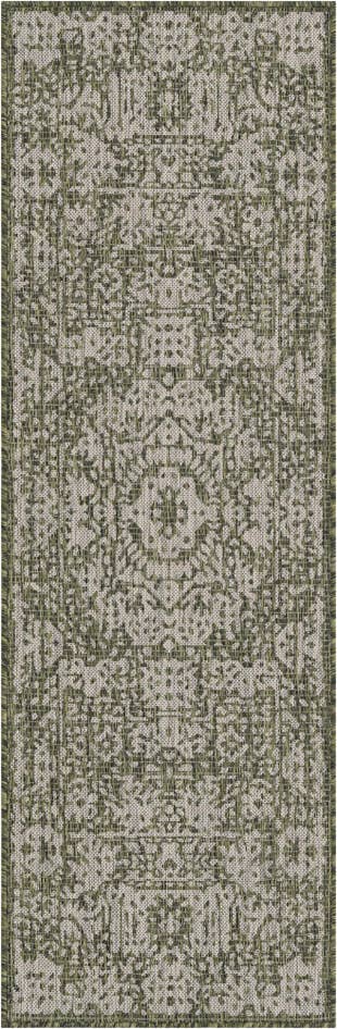 Detail image of 2' x 6' Easy-Clean Traditional Indoor / Outdoor Runner Rug