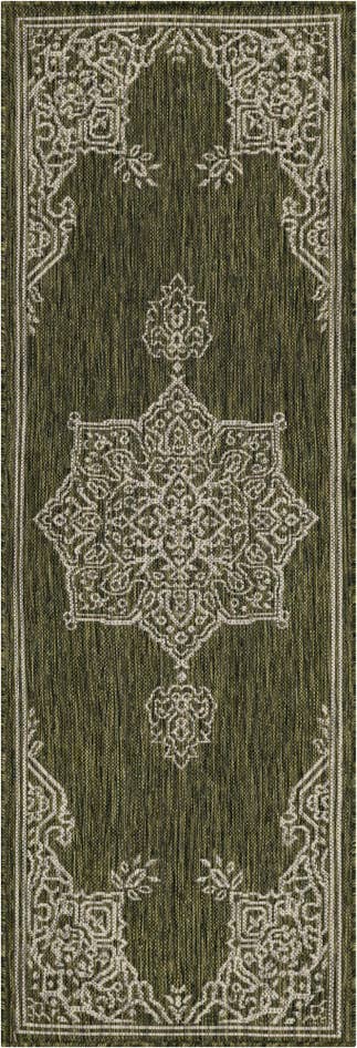 Detail image of 2' x 6' Easy-Clean Traditional Indoor / Outdoor Runner Rug