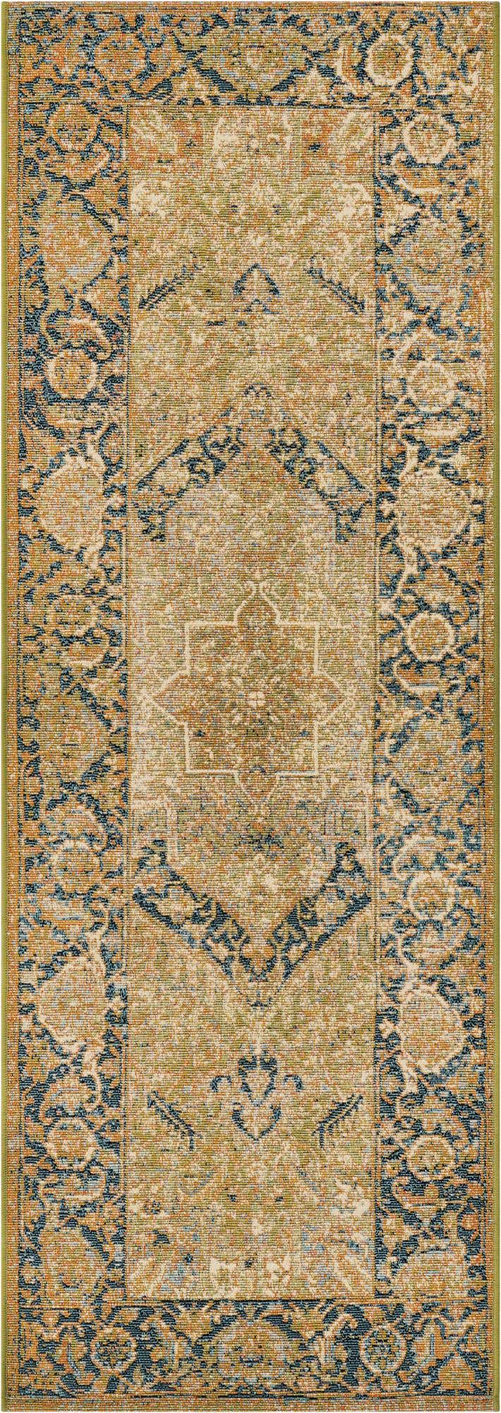 2' x 6' Easy-Clean Traditional Indoor / Outdoor Runner Rug