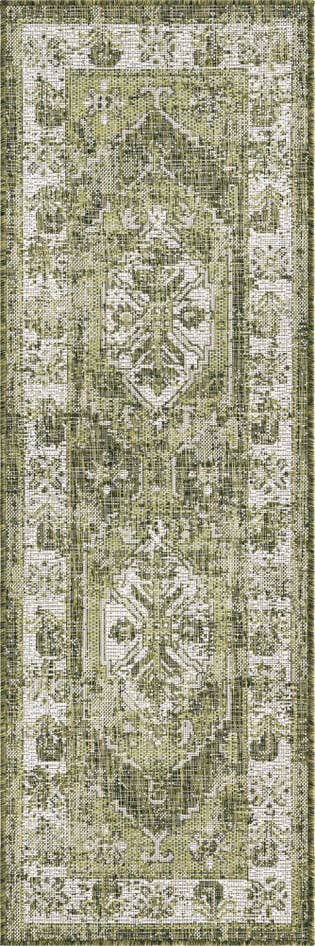 Detail image of 2' x 6' Easy-Clean Traditional Indoor / Outdoor Runner Rug