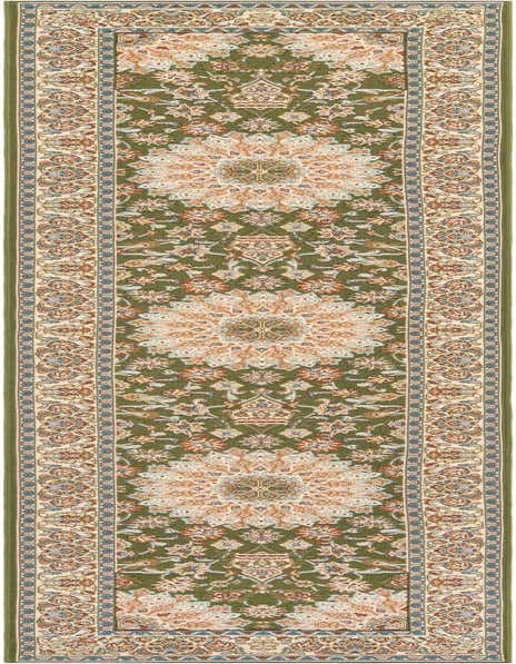 2' 7 x 12' Easy-Clean Traditional Indoor / Outdoor Runner Rug