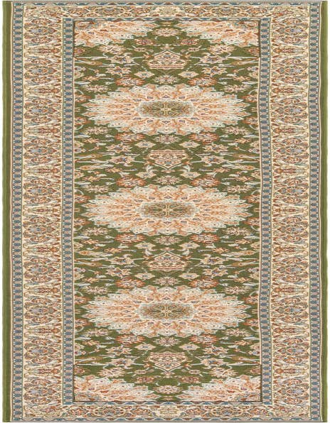 Detail image of 2' 7 x 12' Easy-Clean Traditional Indoor / Outdoor Runner Rug