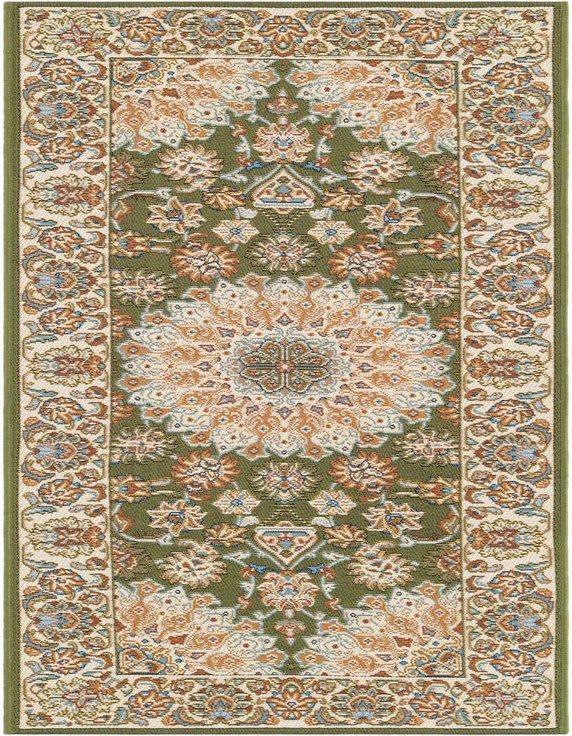 2' x 5' 1 Easy-Clean Traditional Indoor / Outdoor Runner Rug