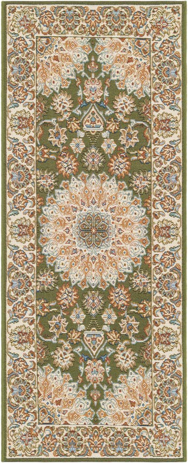 Detail image of 2' x 5' 1 Easy-Clean Traditional Indoor / Outdoor Runner Rug