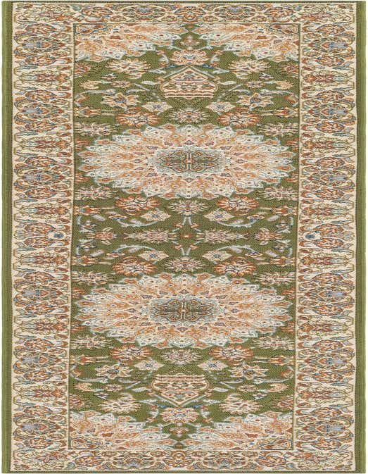 2' x 8' Easy-Clean Traditional Indoor / Outdoor Runner Rug