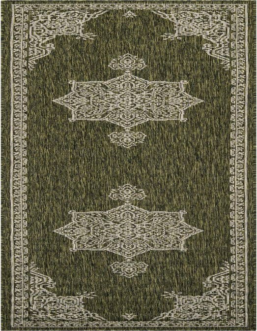 Detail image of 2' 7 x 10' Easy-Clean Traditional Indoor / Outdoor Runner Rug