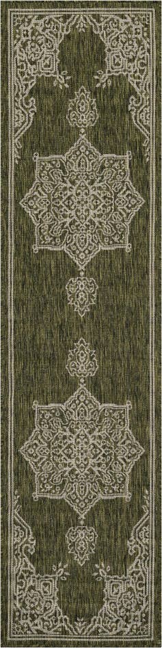 Detail image of 2' x 8' Easy-Clean Traditional Indoor / Outdoor Runner Rug