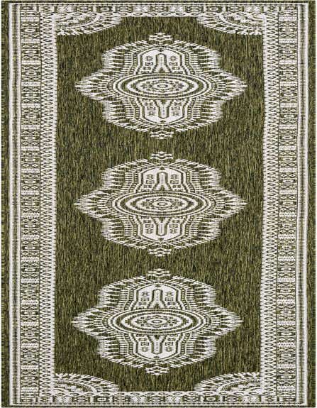 2' 7 x 12' Easy-Clean Traditional Indoor / Outdoor Runner Rug