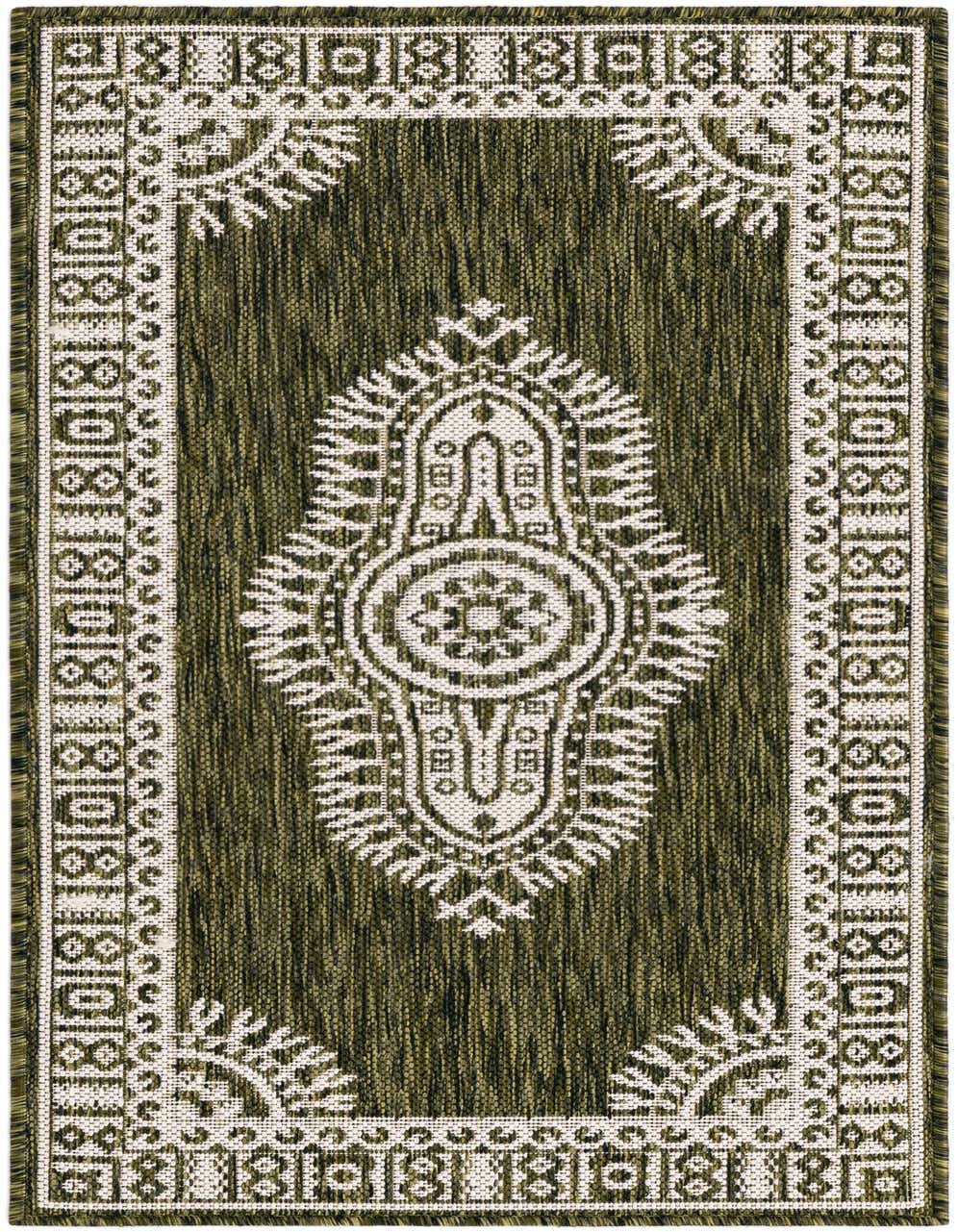 2' x 4' Easy-Clean Traditional Indoor / Outdoor Runner Rug