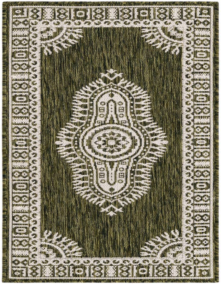 Detail image of 2' x 4' Easy-Clean Traditional Indoor / Outdoor Runner Rug