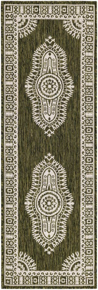 Detail image of 2' x 6' Easy-Clean Traditional Indoor / Outdoor Runner Rug