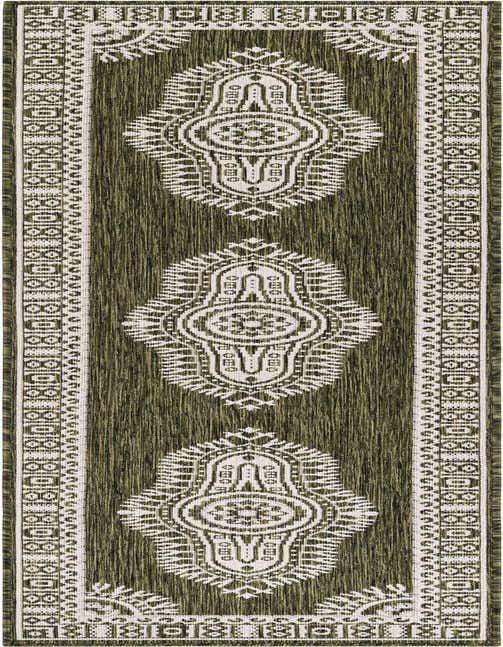 2' x 8' Easy-Clean Traditional Indoor / Outdoor Runner Rug