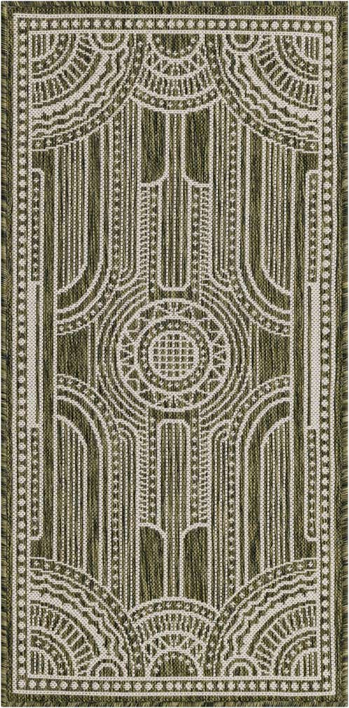 2' x 4' Easy-Clean Traditional Indoor / Outdoor Runner Rug
