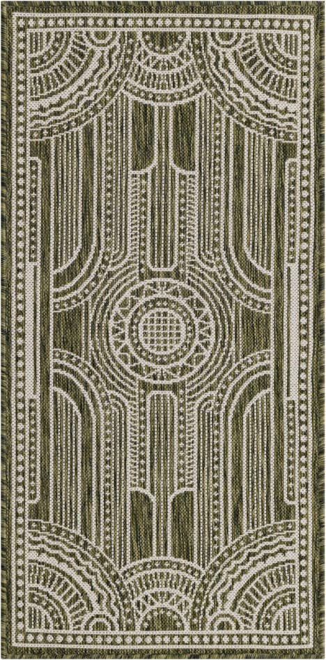 Detail image of 2' x 4' Easy-Clean Traditional Indoor / Outdoor Runner Rug