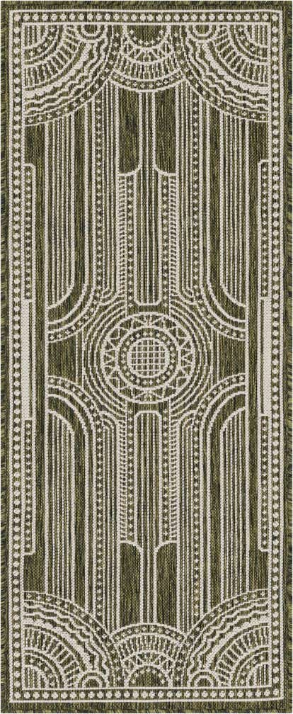 2' x 5' 3 Easy-Clean Traditional Indoor / Outdoor Runner Rug