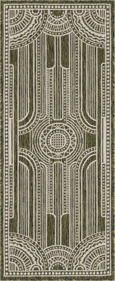 Detail image of 2' x 5' 3 Easy-Clean Traditional Indoor / Outdoor Runner Rug