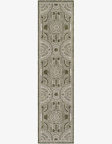 2' x 8' Easy-Clean Traditional Indoor / Outdoor Runner Rug