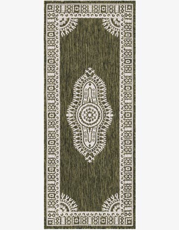 2' x 5' 3 Easy-Clean Traditional Indoor / Outdoor Runner Rug