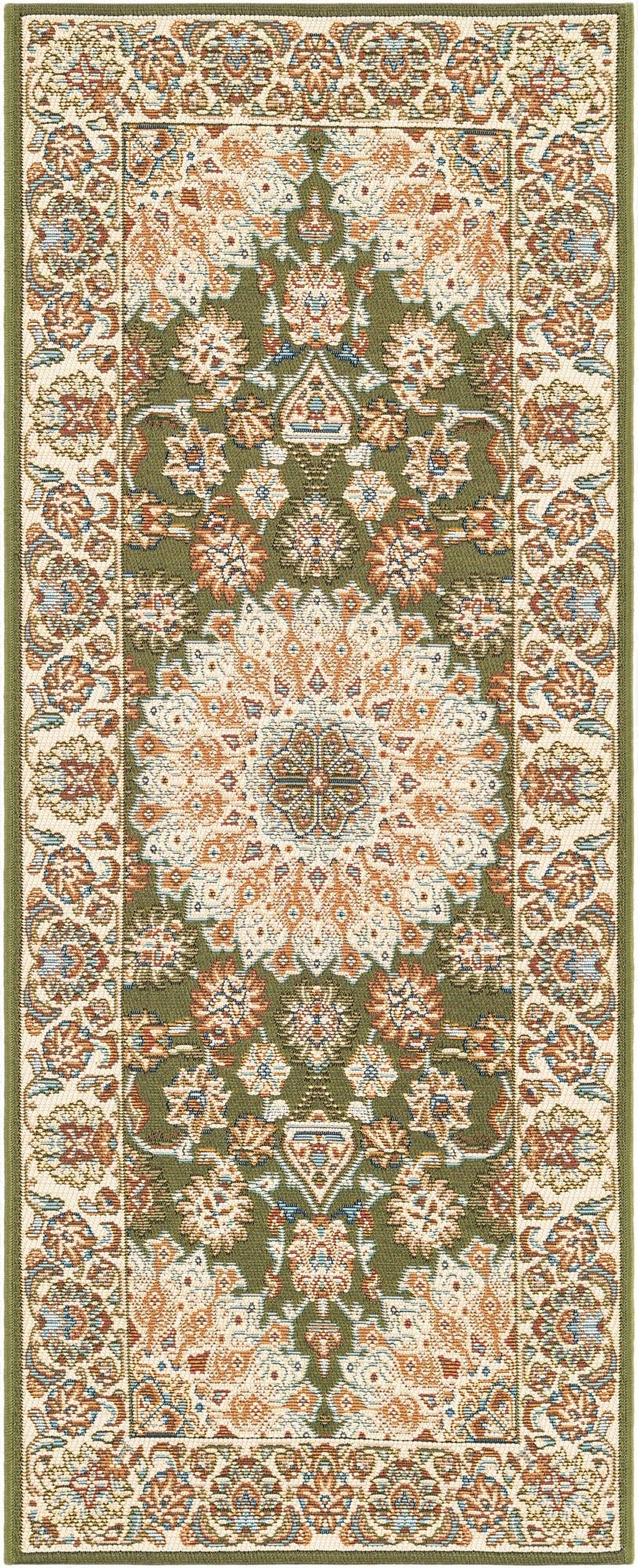 2' x 5' 1  Washable Traditional Indoor / Outdoor Runner Rug