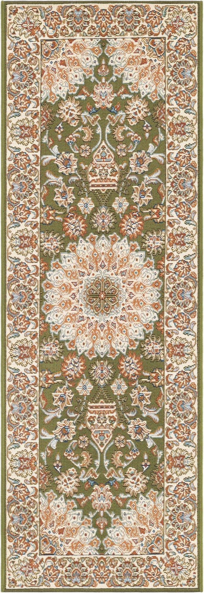 2' x 6' 1  Washable Traditional Indoor / Outdoor Runner Rug