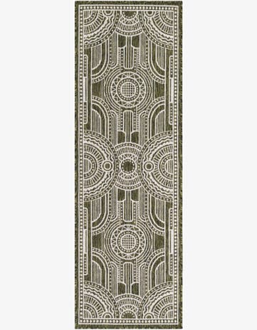 2' x 6' Easy-Clean Traditional Indoor / Outdoor Runner Rug