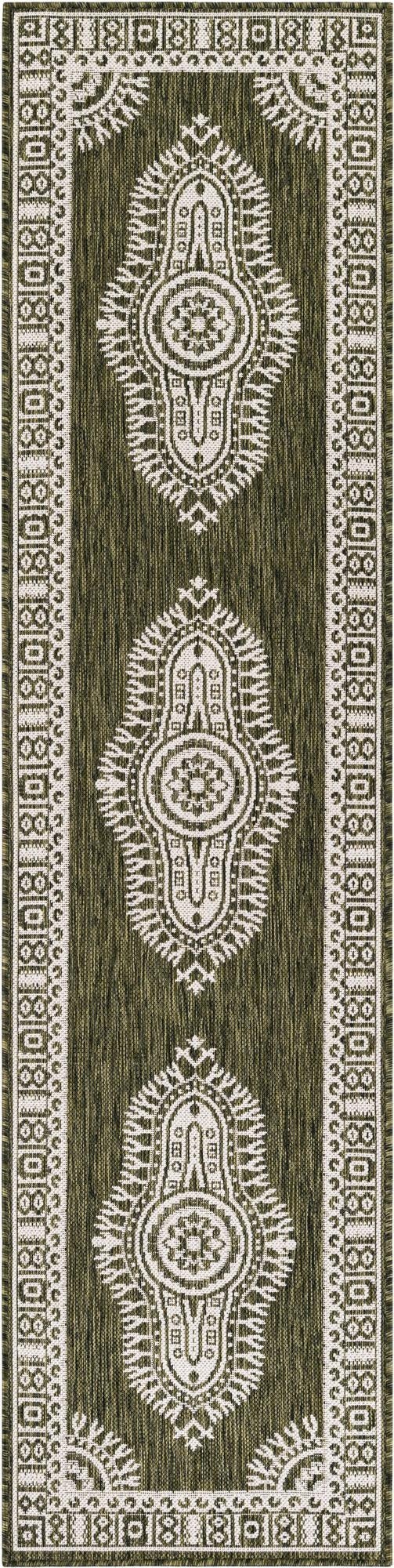 2' x 8'  Washable Traditional Indoor / Outdoor Runner Rug