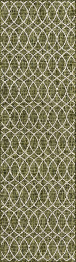 2' 7 x 10' Easy-Clean Trellis Indoor / Outdoor Runner Rug