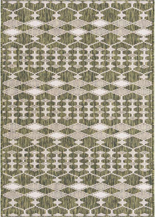 2' 7 x 10' Easy-Clean Trellis Indoor / Outdoor Runner Rug