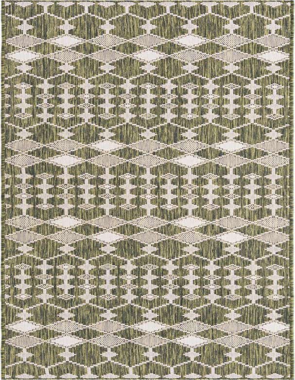 2' 7 x 10' Easy-Clean Trellis Indoor / Outdoor Runner Rug