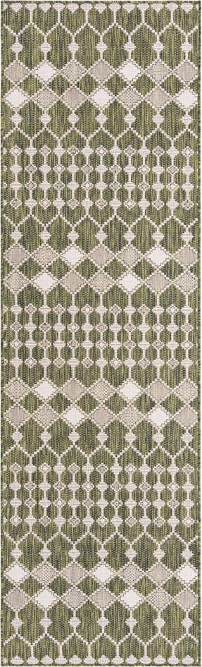 Detail image of 2' 7 x 10' Easy-Clean Trellis Indoor / Outdoor Runner Rug