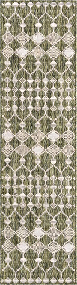 Detail image of 2' x 8' Easy-Clean Trellis Indoor / Outdoor Runner Rug