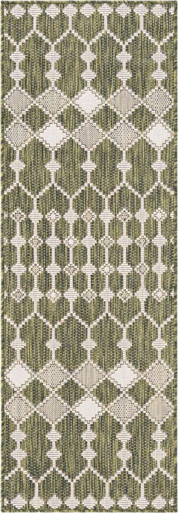 2' x 6' Easy-Clean Trellis Indoor / Outdoor Runner Rug
