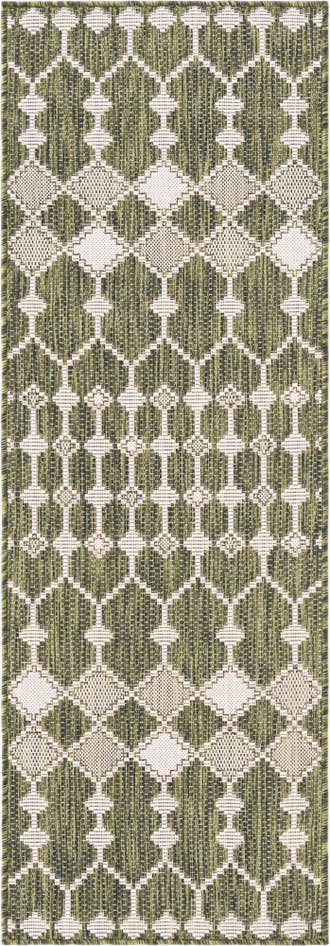 Detail image of 2' x 6' Easy-Clean Trellis Indoor / Outdoor Runner Rug