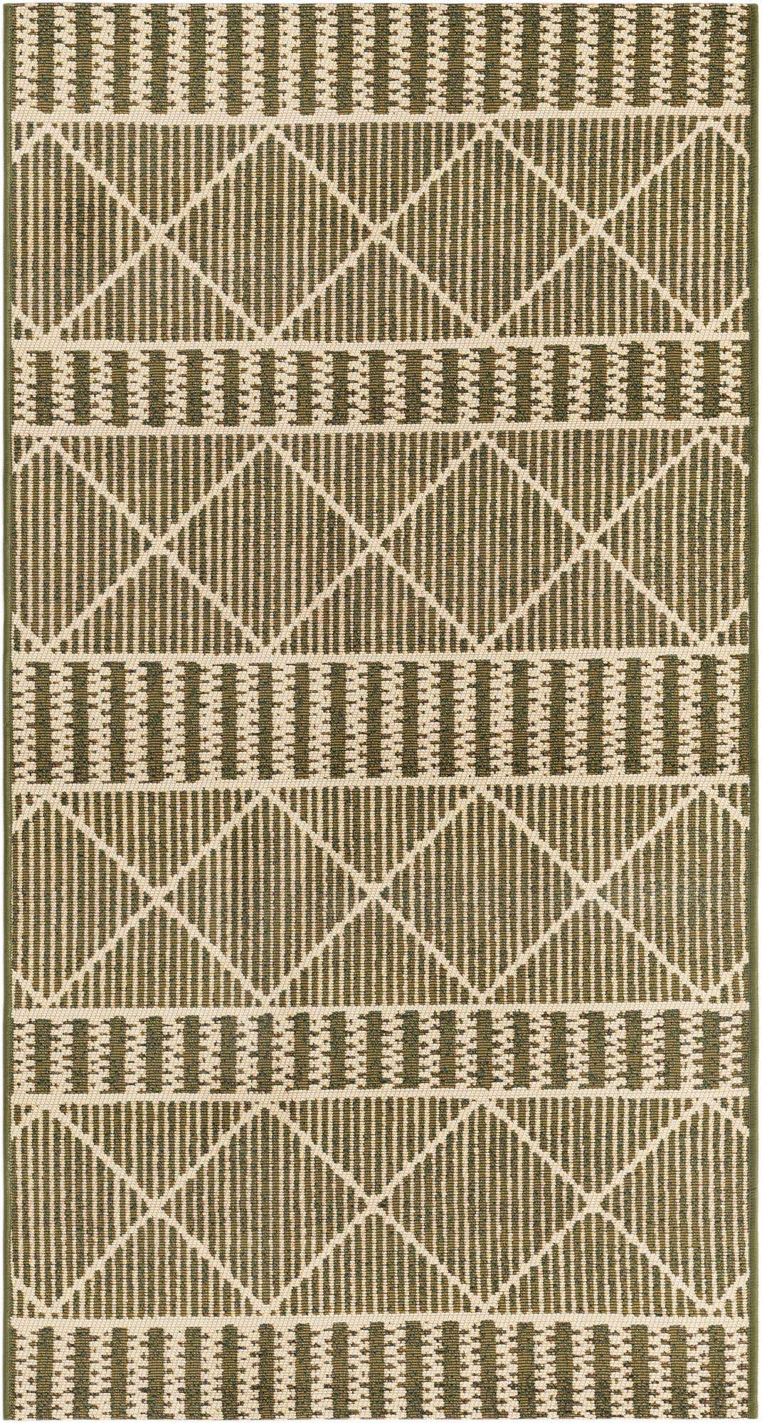 2' 7 x 5' 3 Easy-Clean Trellis Indoor / Outdoor Runner Rug