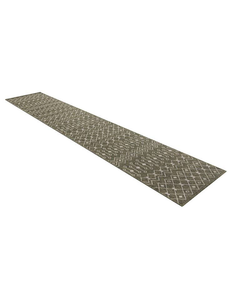 Detail image of 2' 7 x 13'  Washable Trellis Indoor / Outdoor Runner Rug