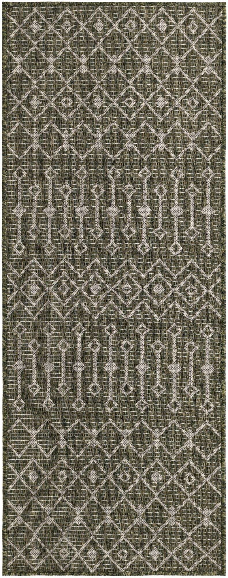2' x 5'  Washable Trellis Indoor / Outdoor Runner Rug