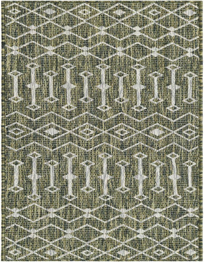 Detail image of 1' 8 x 4' 10 Easy-Clean Trellis Indoor / Outdoor Runner Rug