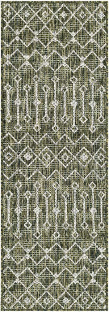 1' 8 x 4' 10 Easy-Clean Trellis Indoor / Outdoor Runner Rug