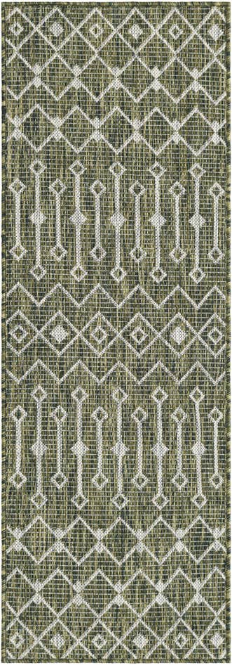 Detail image of 1' 8 x 4' 10 Easy-Clean Trellis Indoor / Outdoor Runner Rug
