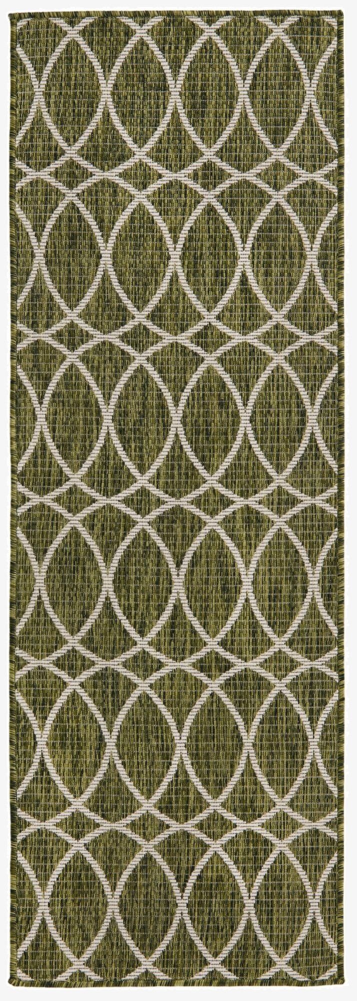 2' x 6'  Washable Trellis Indoor / Outdoor Runner Rug