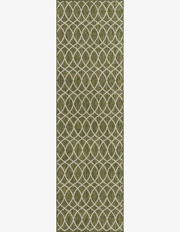 2' 7 x 10' Easy-Clean Trellis Indoor / Outdoor Runner Rug