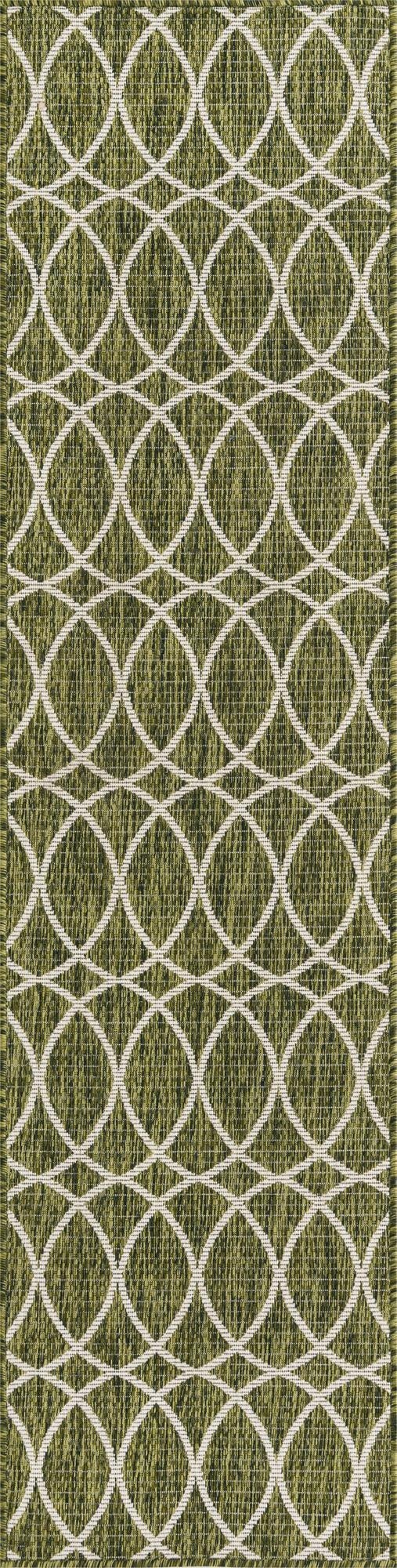 2' x 8'  Washable Trellis Indoor / Outdoor Runner Rug
