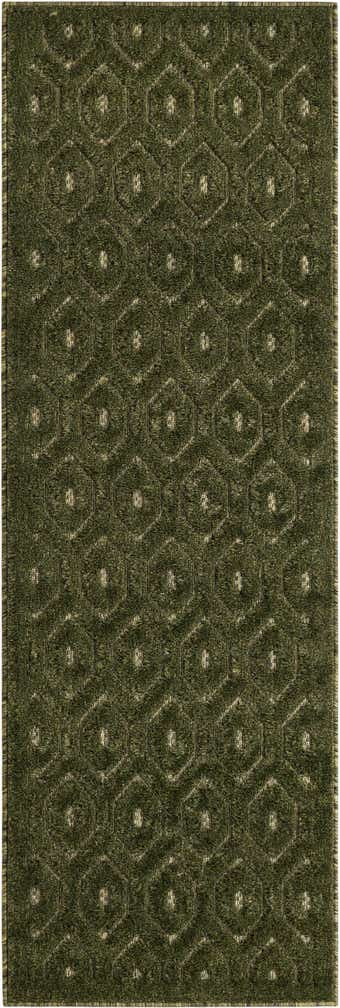 2' x 6' Easy-Clean Trellis Textured Indoor / Outdoor Runner Rug