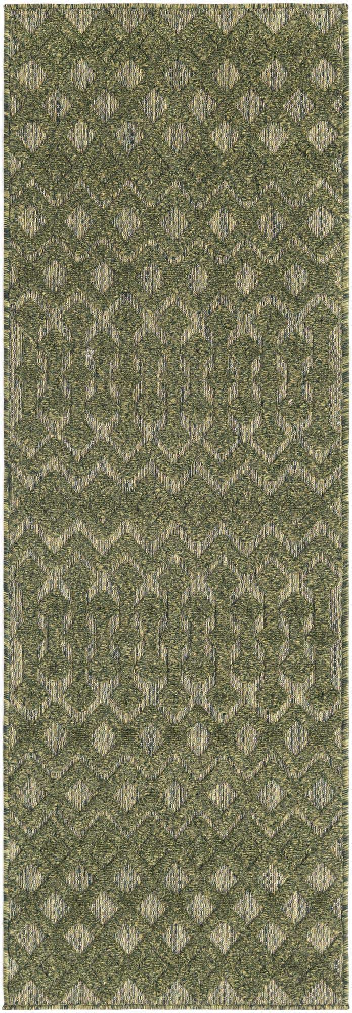 2' x 6' Easy-Clean Trellis Textured Indoor / Outdoor Runner Rug