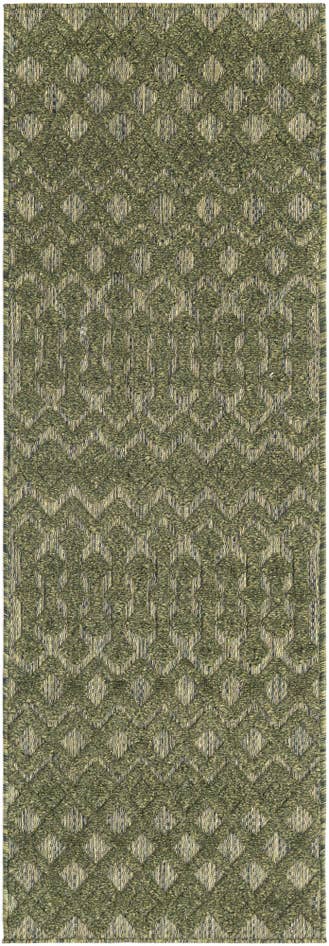Detail image of 2' x 6' Easy-Clean Trellis Textured Indoor / Outdoor Runner Rug