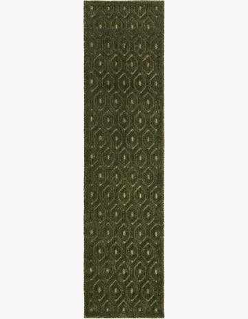 2' x 8' Easy-Clean Trellis Textured Indoor / Outdoor Runner Rug