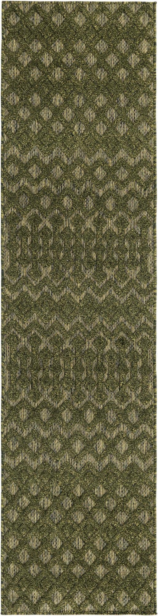 2' x 8'  Washable Trellis Textured Indoor / Outdoor Runner Rug