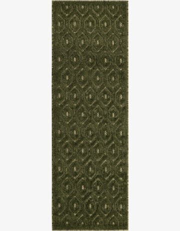 2' x 6' Easy-Clean Trellis Textured Indoor / Outdoor Runner Rug