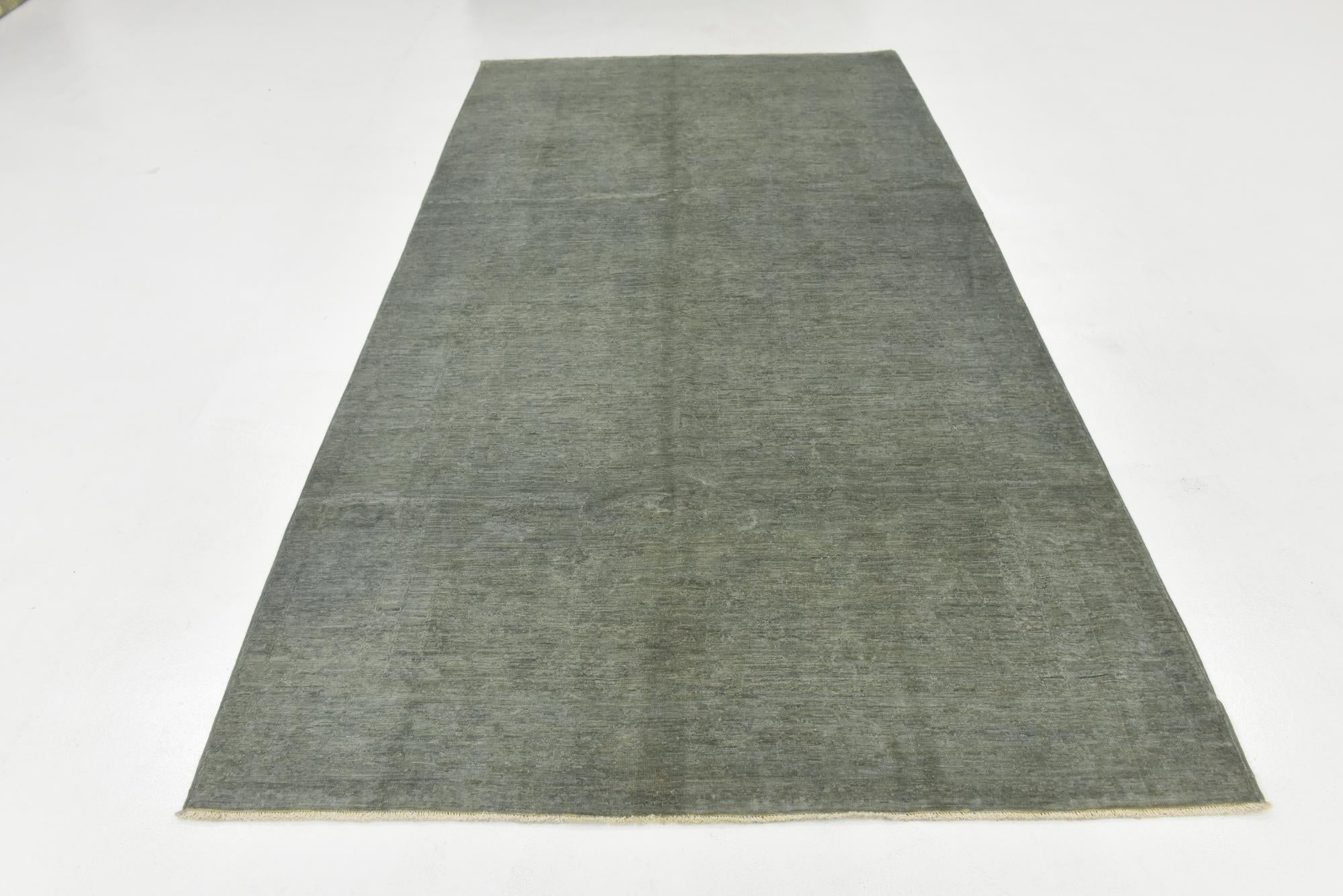 5' x 9' 9 Hand Knotted Over-Dyed Ziegler Runner Rug