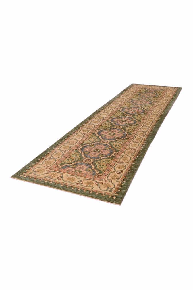 2' 11 x 11' 5 Hand Knotted Pershawar Ziegler Runner Rug